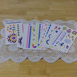 Temporary Tattoos - colorful boho, hippie designs